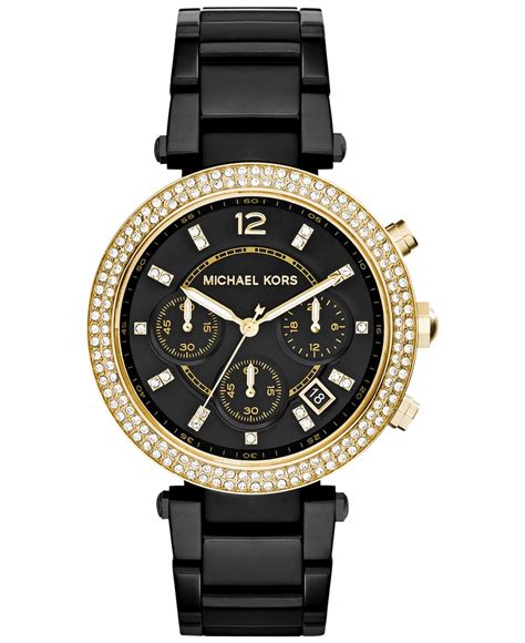 black michael kors watch tumblr|Designer Black Watches for Women .